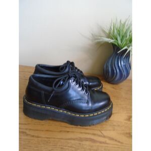 Dr. Martens Shiny Black Platform Oxfords